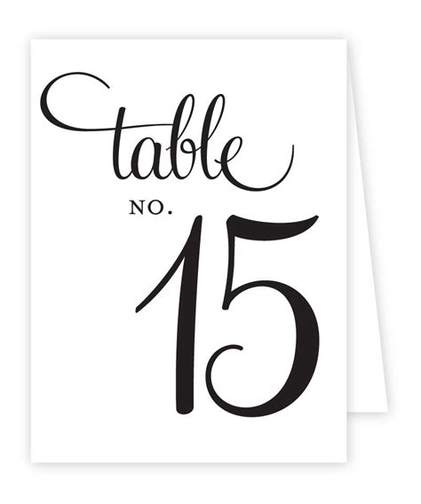 Toradh íomhá ar Table Numbers Free Printable Template