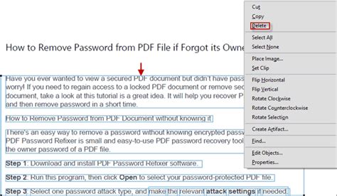 Image result for How to Remove Text From PDF File