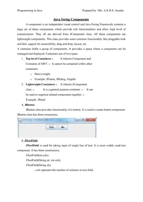 Image result for What Are the Method of Components in Java Swing