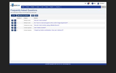 Toradh íomhá ar Locker Assignment Tracker