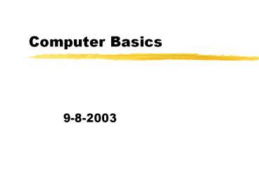 Computer Basics Presentation Cover に対する画像結果