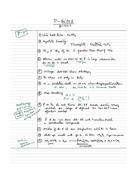 Image result for P-Block Class 12 Maharashtra Boardshort Notes