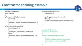 Image result for Parameterized Contructor in Java Simple Eample