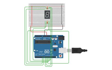 Image result for 7-Segment Display Arduino Code Tinkercad