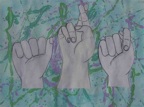 Image result for Drawn Hand Sign Language