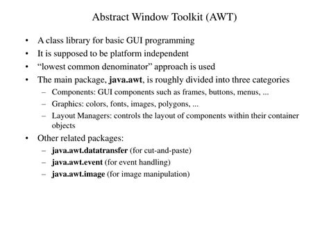 Afbeeldingsresultaten voor Abstract Window Toolkit