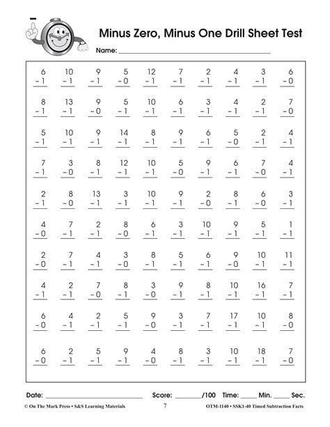 Math Timed Worksheets Free Printable に対する画像結果