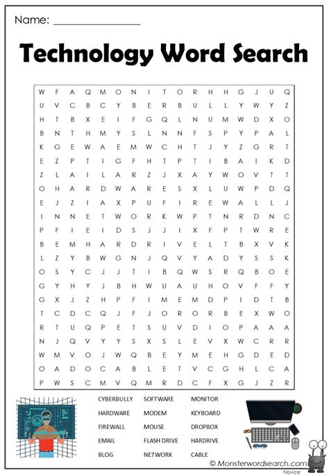 Image result for Word Search for Computer Technology Students
