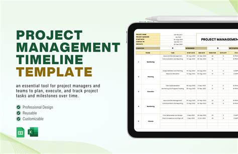 Editable Project Timeline Template に対する画像結果