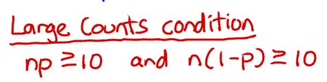 Image result for Binomial to Normal Approximation Conditions