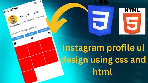 Image result for What Bis the Syntax in Making an Instagram Profile Template Using HTML and CSS