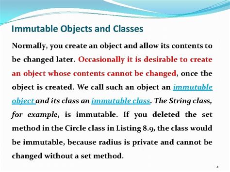 Image result for Example of Immutable Object