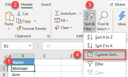 Afbeeldingsresultaten voor How to Custom Sort On Excel