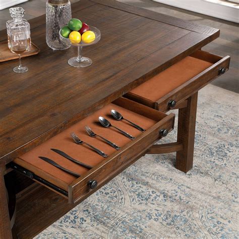 Image result for Counter Height Rustic Dining Table with Storage