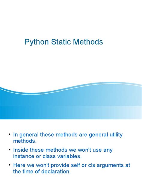 Image result for Declaring Static Method in Python
