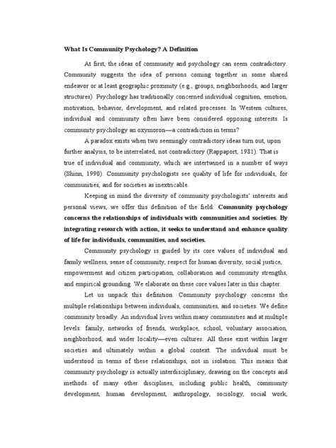 Image result for Community Psychology PDF