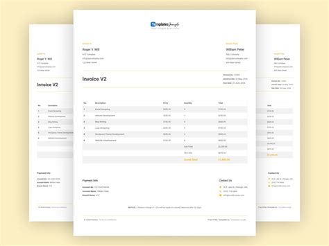 HTML Free Invoice Templates Download に対する画像結果