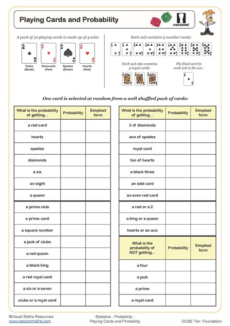 Toradh íomhá ar Data and Probability Game Worksheet