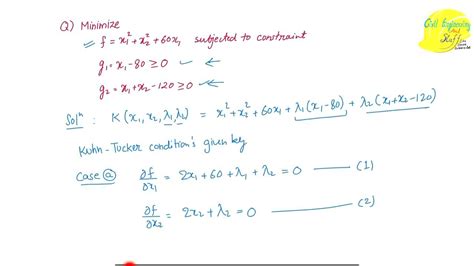 Image result for Solved Examples of Kuhn Tucker Method in Optimization