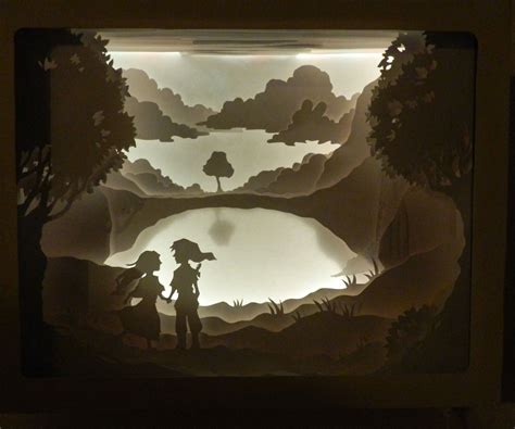 Toradh íomhá ar Paper Cut Shadow Box Tutorial