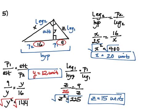 Image result for Right Triangle Geometric Mean Formula