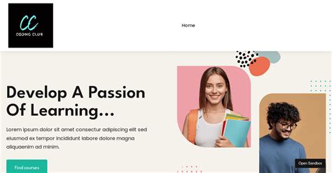 Toradh íomhá ar Coding Club Website Design