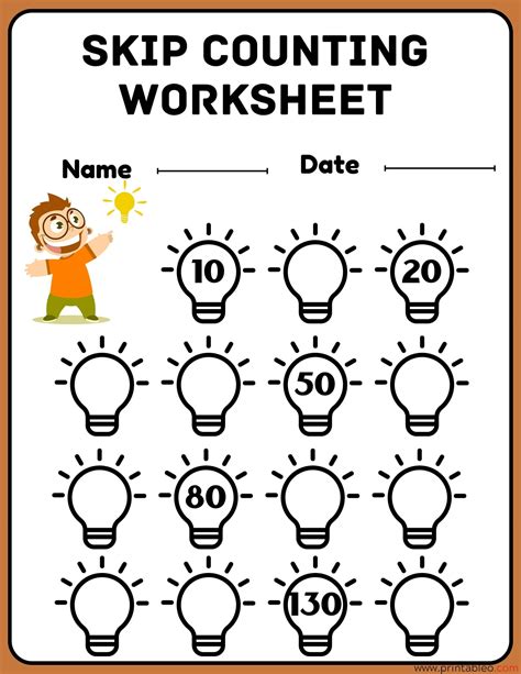 Afbeeldingsresultaten voor Skip Counting Worksheets