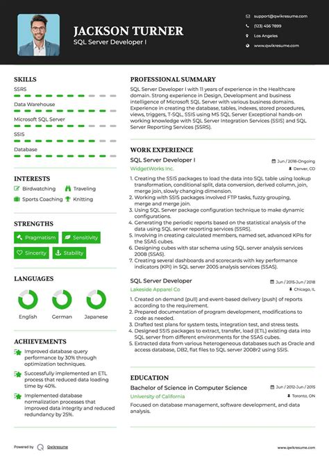 Image result for SQL Server Developer Resume