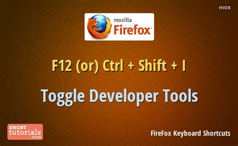 Afbeeldingsresultaten voor Firefox Developer Tools Shortcut