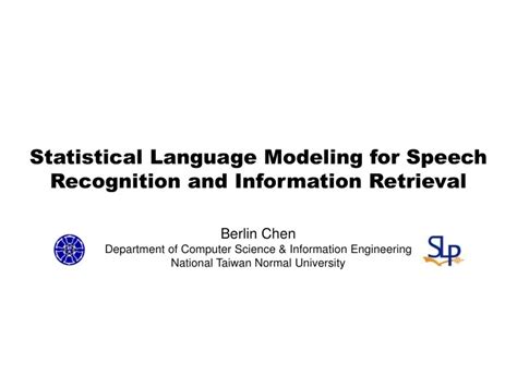 Statistical Language Modeling に対する画像結果