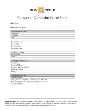 Toradh íomhá ar Consumer Intake Form