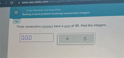 Setup for Consecutive Integer Word Problem に対する画像結果