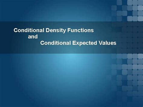 Conditional Distribution and Density に対する画像結果