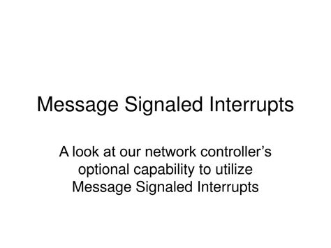 Toradh íomhá ar Message Signal Interrupt Controller
