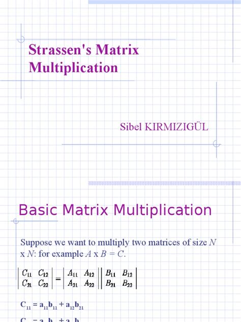 Strassen's Matrix Multiplication Example に対する画像結果