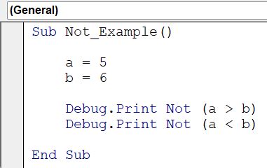 Image result for Not in Visual Basic