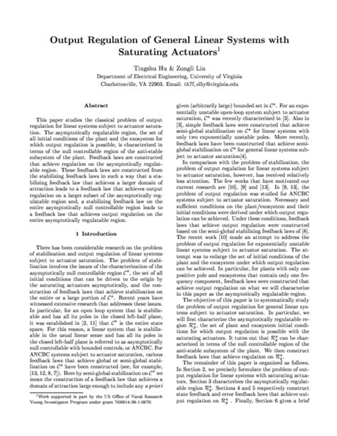 Image result for Output Regulation Control