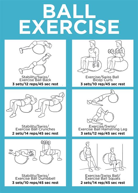 Image result for Printable Ball Exercise Chart