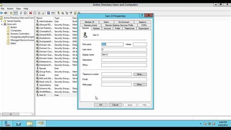 Toradh íomhá ar Domain User Creation