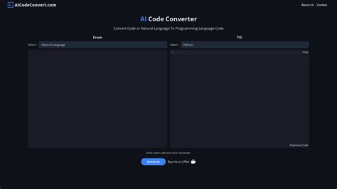 Toradh íomhá ar A Code Converter Web Application Layout