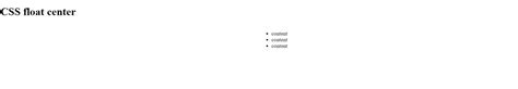 CSS Float Center に対する画像結果