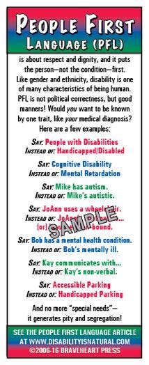 Afbeeldingsresultaten voor Person First Language Disability Cartoon