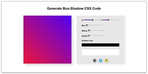Toradh íomhá ar CSS Box-Shadow Generator