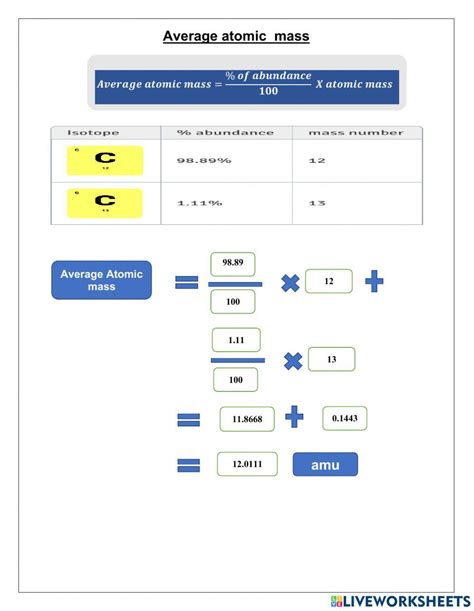 Image result for Calculating Average Atomic Mass