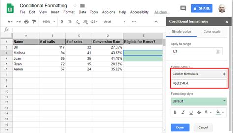 Conditional Function Formula in Google Doc に対する画像結果