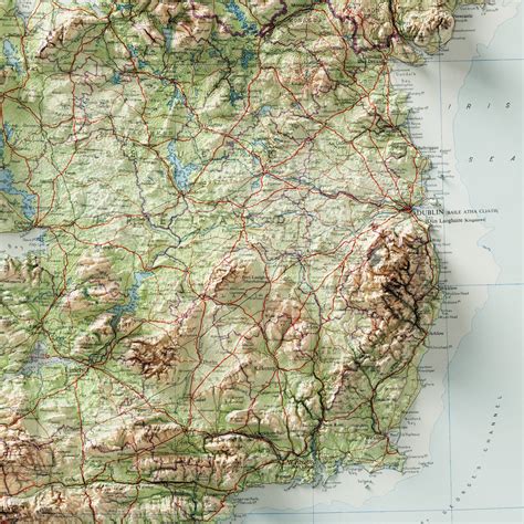 Image result for Ireland Topographic Map