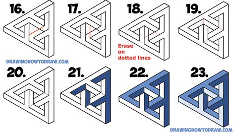 Interlocking Triangle Drawing Step by Step に対する画像結果