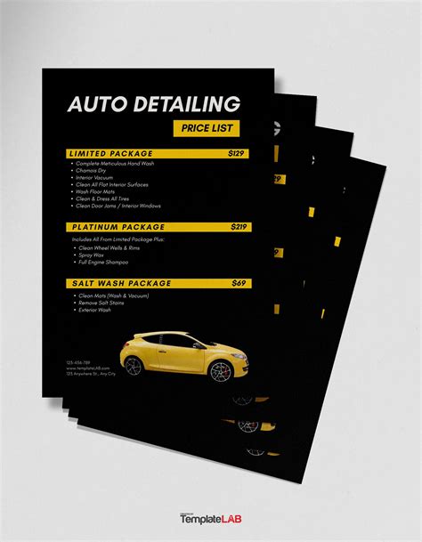 Image result for How to Make a Detailing Price Sheet