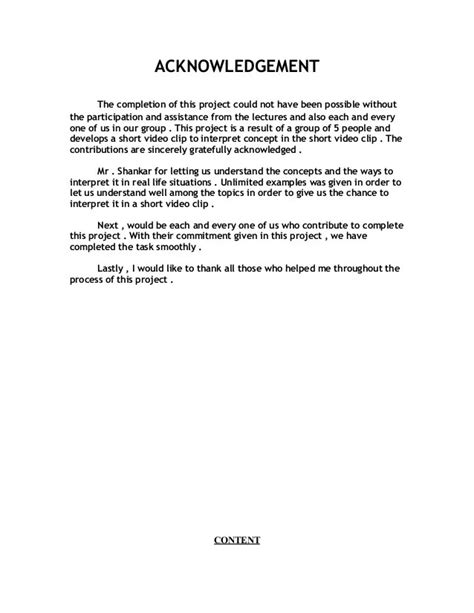 Image result for Sample of Acknowledgement for Group Assignment