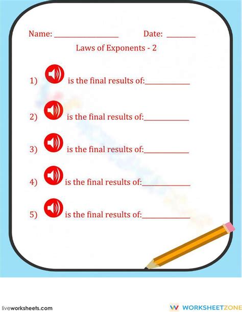 Image result for Laws of Exponents Sample Problems